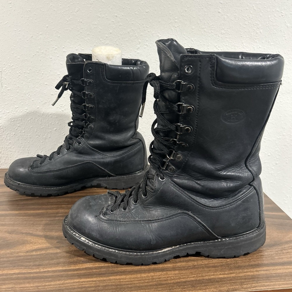 Vintage Matterhorn Leather GoreTex Combat Boots 9.5 N Black Made in USA Tactical - Picture 6 of 11